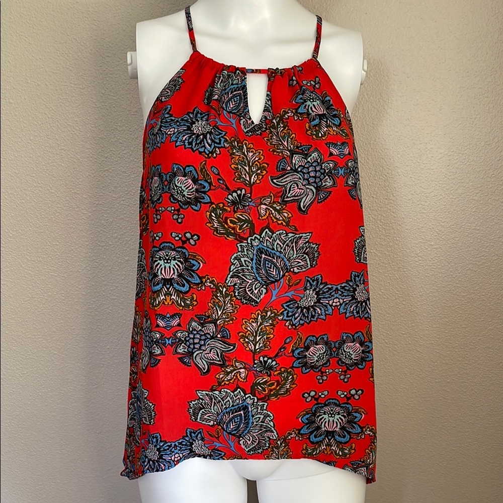 Collective Concepts Red Cut Out Tank Top